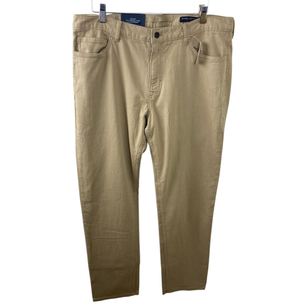 Banana Republic NEW Traveler Corduroy Pants Mens Size 36 X 32 Slim Brown